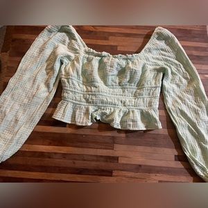 Ruffled Cropped Shirt